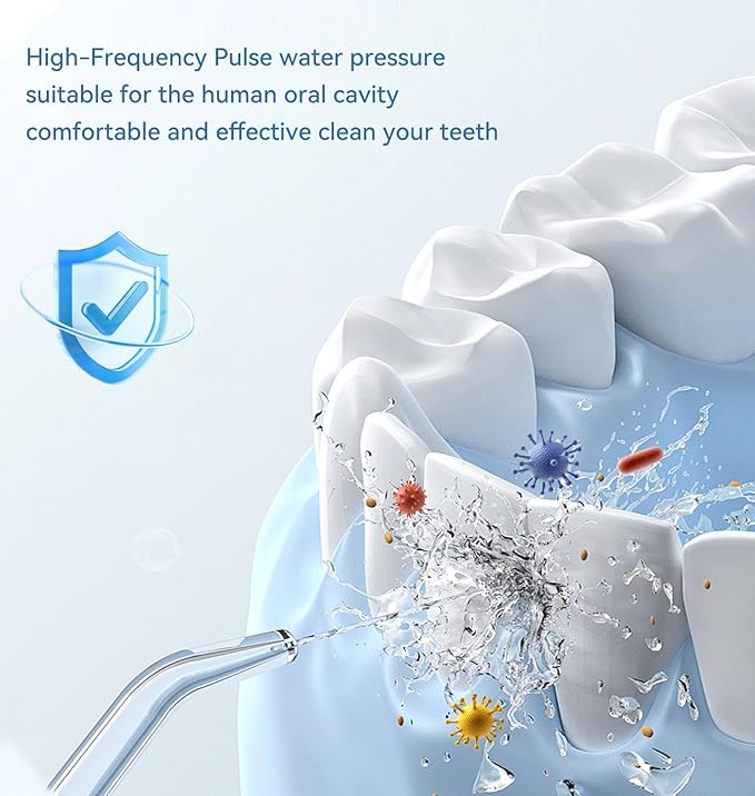 Portable Water Flosser for TeethTravel Water Flosser PicksMini Cordless Oral Irrigator Rechargeable Power Dental with Telescopic Water Tank IPX7 Wateroproof for Brace &amp Sensitive Teeth CarePin
