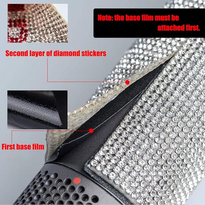 Bright Diamond Sticker Decals for Dyson Supersonic Hair Dryer HD01 HD03 HD07 HD08 HD15(Pure Diamond)