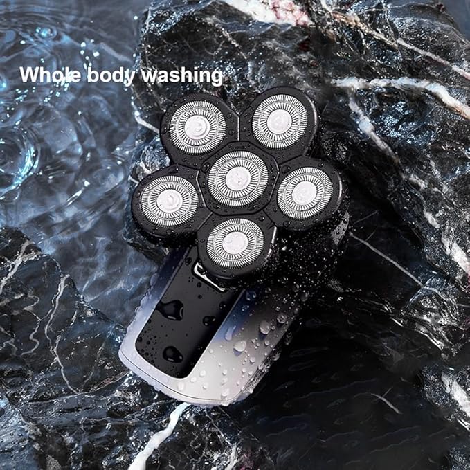 Head Shavers for Bald Men 6 In 1 Rechargeable Electric Shaver 6 Floating Heads Bald Electric Shaver Grooming Kit Shaver For Men