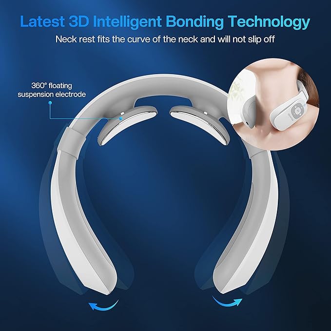 COMFIER Cordless Neck Massager for Pain Relief Deep Tissue Vibration Travel MassagerPortable Neck Massager for Office