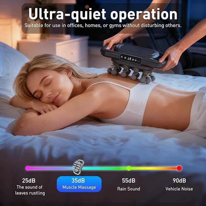 Upgrade 28 Head Massage Gun Set Handheld Back Massager Gun Deep Tissue9 Speeds Electric Percussion Muscle Body Massager for Athletes Neck Shoulder Pain ReliefGifts for Men Women