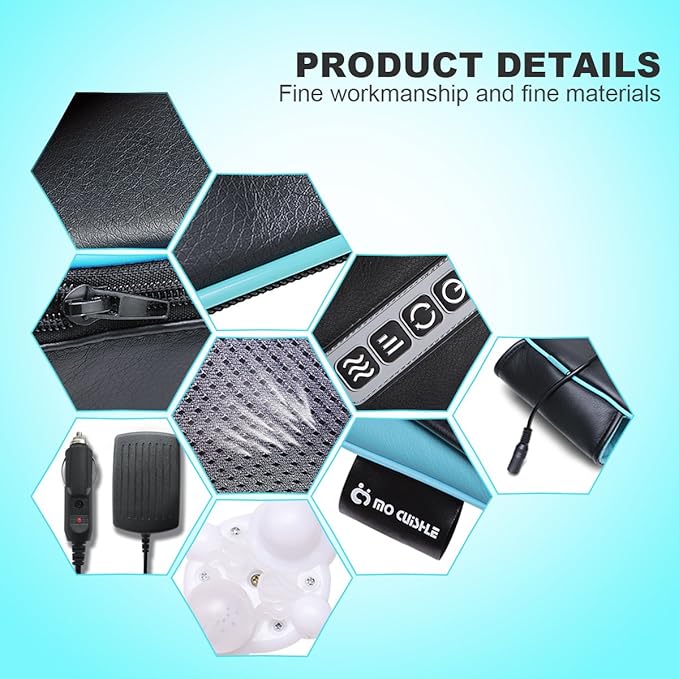 Mo Cuishle Shiatsu Neck Massager for Pain Relief – Deep Kneading Back Shoulder Massage with Heat – Ideal for Valentine’s Day Christmas Mother's Day Father's Day Gifts for Men Women Mom Dad Her Him