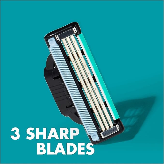 Gillette Mach3 Razor Blades for Men Pack of 4 Refill Blades (2 Packs)