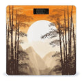 Japanese Bamboo Trees Sun Scale for Body Weight Highly Accurate Digital Bathroom Scale Sturdy Tempered Glass Weighing Scales with LCD Display Fashion Body Fat Smart Scales 400lb
