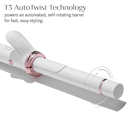 T3 CurlWrap Automatic Rotating Curling Iron with Longer Barrel 2 Timer Settings 9 Heat Settings Auto-Rotating Ceramic Barrel and Ion Generator for Fast Easy Curls and Waves on All Hair Types