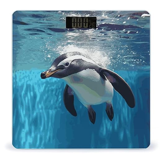 Swimming Penguin Bathroom ScaleHighly Accurate Digital Weighing Machine for People Bright LED Display Weight Scale for The Aldult Home Use