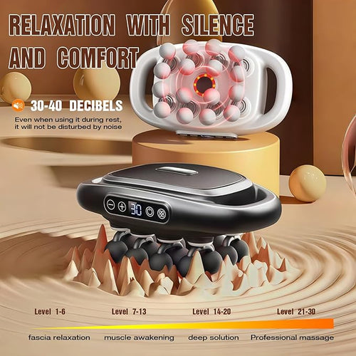 16-Drive Massage Gun Deep Tissue Muscle Massager with 3 Modes &amp 30 Intensities Portable Quiet Percussion Massager for Legs Waist Back Neck Buttocks Muscle Pain Relief