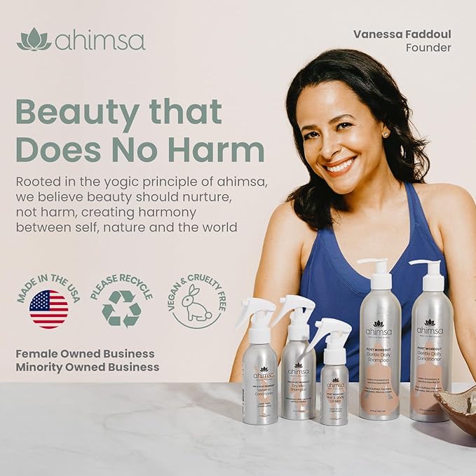 Ahimsa Gentle All Natural Body Wash for Women Moisturizing Body Wash Sensitive Skin Dry Skin &amp All Complexions Invigorating Spearmint &amp Ginger Antioxidant-Rich Plant-Based Sulfate Free (10