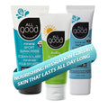 All Good Sport Mineral Sunscreen Aloe Gel &amp Facial Sunscreen Bundle - UVA/UVB Broad Spectrum SPF 30+ Water Resistant - Includes (2) SPF 30 Sport Sunscreen (1) Aloe Gel &amp (1) Facial Sunscree