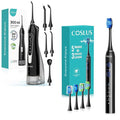COSLUS Water Dental Flosser Teeth Pick &amp Sonic Electric Toothbrush for Adults and Kids for Sensitive Teeth Braces Travel &amp Home Use