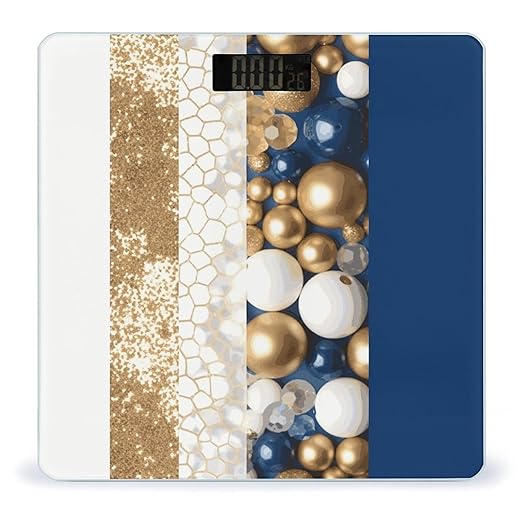 Gold Blue White Weight Scale Digital Electronic Scales Bathroom Scale Larg LCD Backlight Display High Precision MeasurementsTempered Glass