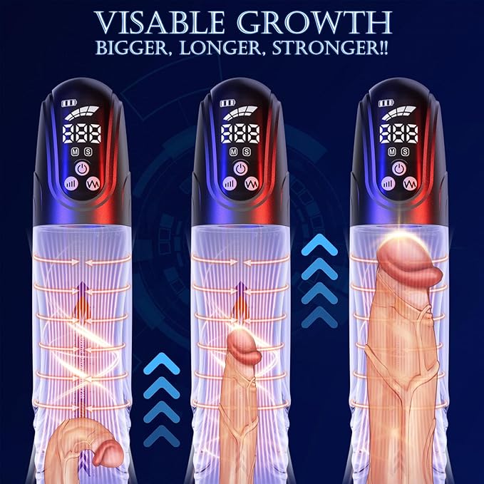 Penile Traction Device Condones 6X Suction &amp Pumping Training Device Bigger &amp Harder &amp Longer Y324* (Black2)