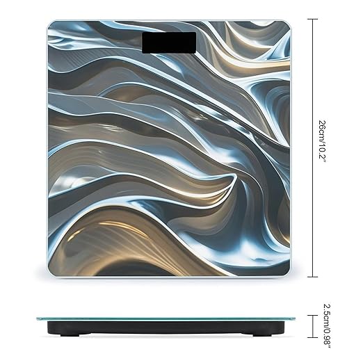 Wavy Texture Lines Scale for Body Weight Digital Bathroom Scale Toughened Glass High Precision Scales for Body Weight with Large LCD Backlight Display Weight Scales