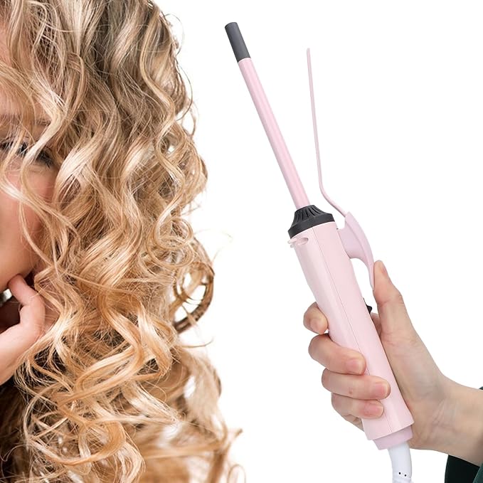 Hair Curler Fine Root 9mm Curling Iron Constant Temperature Curling Wand Iron Conditioning 360° Rotation Hair Waver for Tight Long Lasting Curler Wands for Long Short Hair(US)