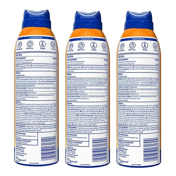 Sport Ultra Sunscreen Spray SPF 50 6 Ounces 3 Pack