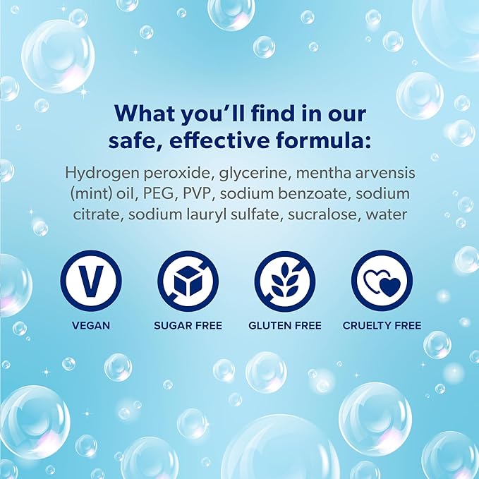 EverSmile PreOp Foaming Rinse – Deep Clean Mouthwash with Hydrogen Peroxide – Alcohol Free Rinse to Mouth Wash Daily &amp Before Treatment – Helps Heal Canker Sores – 100 Uses Per 16oz Bottle (4 Pack