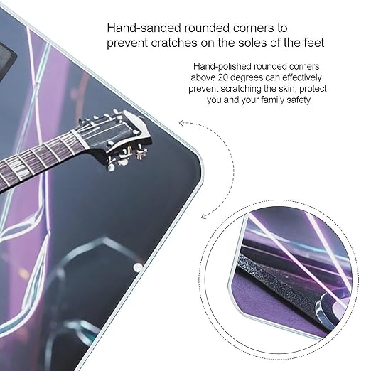 Magic Electric Guitar Music Weight Scale Highly Accurate Digital Weighing Scale with Large LCD Display Smart Bathroom Scales for Home Bedrooms and Gift Giving