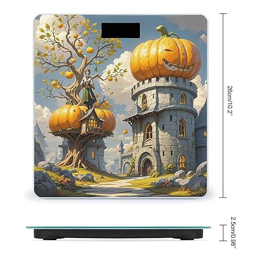 Pumpkin House Scale for Body Weight Highly Accurate Digital Bathroom Body Scale Digital Bathroom Scales for People Anti-Slip Large LCD Display Smart Scales