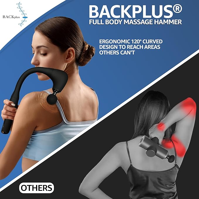 Hammer Full Body Massager - Cordless Percussion Deep Tissue Massager - Handheld Muscle &amp Pain Relief Device - Experience Professional-Grade Relief from Muscle Tension
