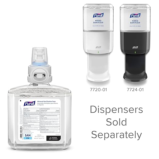 PURELL Advanced Hand Sanitizer Foam Clean Scent 1200 mL Refill for PURELL ES8 Automatic Hand Sanitizer Dispenser (Pack of 2) - 7753-02