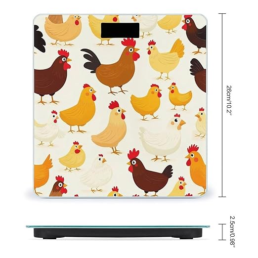 Men's Smart Scale for Body Weight Digital Bathroom Weighing Scale Automatic Switch Energy Saving Scale A Brood of Chickens