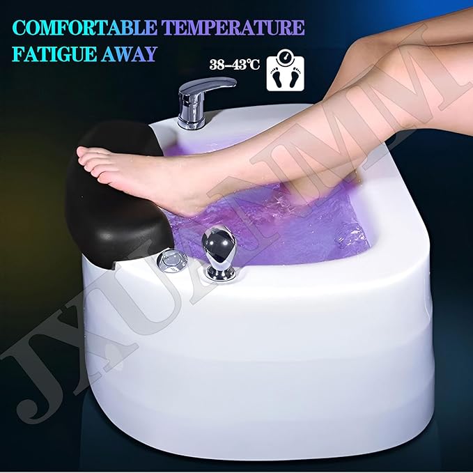 Portable Foot Spa Bathtub Acrylic Foot Bath Deep Foot Bath Spa with Massage can Automatically Drain and Adjust Hot and Cold Water Home Foot Spa Pedicure Bowl Foot Detox Bucket Tub for Treatme A