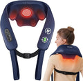 Neck and Shoulder Massager with Heat Cordless Back and Neck Massager for Pain Relief Upgraded Graphene Heating 4D Shiatsu Deep Kneading for Shoulder Back &amp Leg Portable Gift for Dad Mom &amp