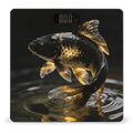 Black Gold Koi Weight ScaleClear LED Display Bathroom Digital Weighing ScaleTempered Glass Digital Bathroom Scale for Body Weight Capacity Up to 400 Lbs