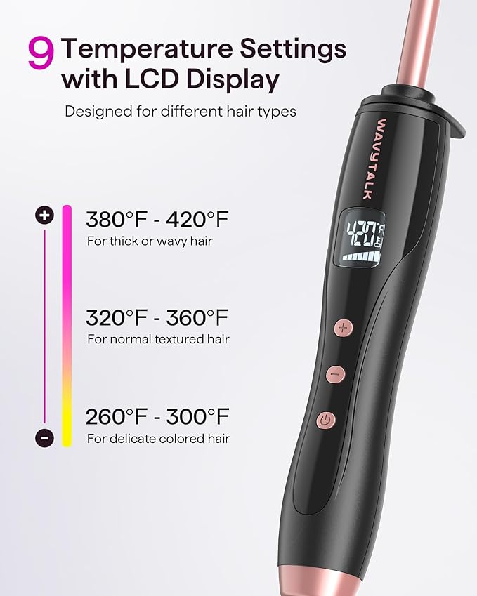 Wavytalk Micro Wave 3/8” Curling Wand and Steam Sesh Hair Straightener