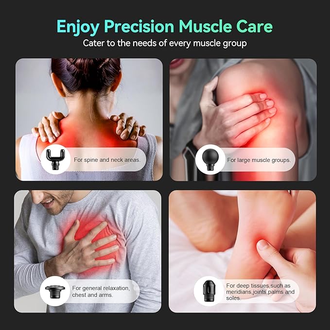 Mini Massage Gun Pocket-Sized Massage Gun Deep Tissue Quiet Portable Percussion Muscle Travel Massager GunBack/Neck Massager for Pain Relief Deep Tissue (Red)