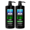 Dead Sea Collection Peppermint Men’s Body Wash – 3 in 1 Body Wash for Men for Hair Face &amp Body – Moisturizing Shower Gel with Dead Sea Minerals – Pack of 2 (33.8 fl oz each)