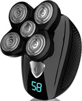 Head Shavers for Bald Men Rotary Waterproof Cordless Bald Electric Shavers Dry Wet Shaving for Men (Black)