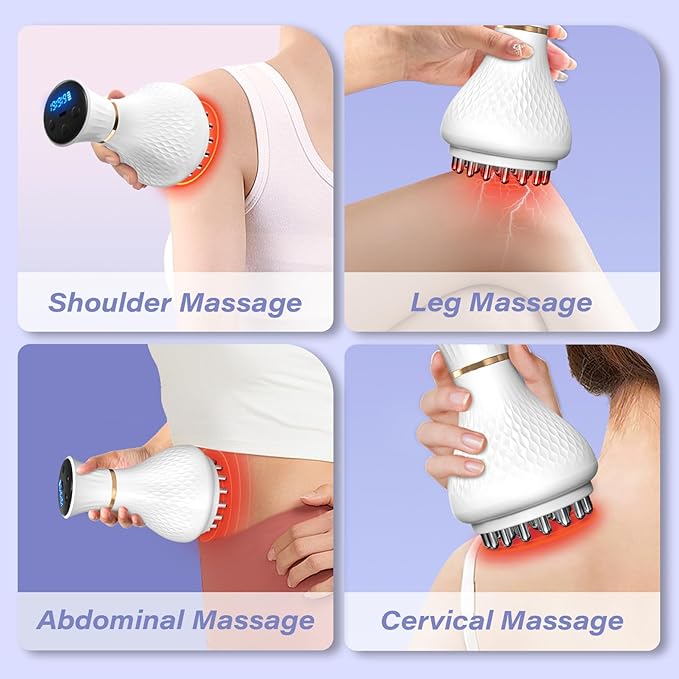 Electric Handheld Massagers Electric Foot Massagers Ergonomic Cellulite Massager with Heating and Vibration Waterproof Body Sculpting Machine for Muscle Relaxation