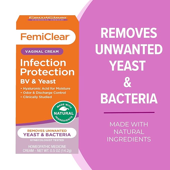 FemiClear Feminine Care Wash for Itching &amp Irritated Skin (BV) Symptoms - Vaginal Ointment for Fishy Odor Homeopathic Feminine Care PH Balance for Women