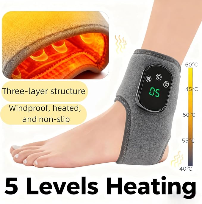Foot Renewal Triple Massager Foot Massager - Heat Therapy Vibration 3 Intensity Modes Suitable for Heels Arches and Ankles Home/Office/Travel/Neuropathy Relief Device (Pack of 2)