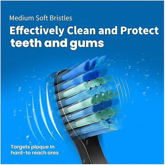 Replacement Toothbrush Heads Compatible with COSOUL Electric Toothbrush Soft Bristle Nozzles Deeply Clean(8PCS White)