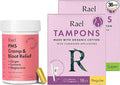 Rael Bundle - Cardboard Applicator Tampons Made with Organic Cotton Multipack (Regular &amp Super 36 Count) &amp PMS Supplement for Women (28 Capsules)