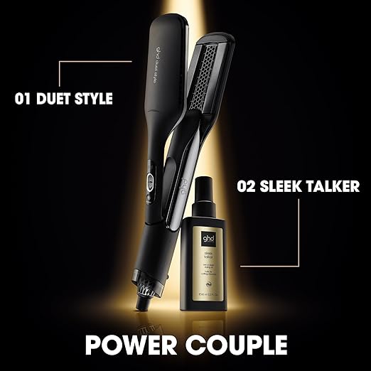 ghd Duet Style - 2-in-1 Flat Iron Hair Straightener + Hair Dryer in One Tool | Transform Hair from Wet to Styled with No Heat Damage | Blow Dry with No Fizz | 2X More Shine