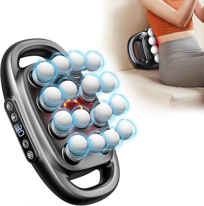 16-Head Massage Gun Kit With 3 Modes And 30 Levels Of Adjustable Strength Electric Deep Tissue Massager For Neck Shoulder Back Leg Muscle Pain Relief Ideal Gift For Women Men Moms And Dads