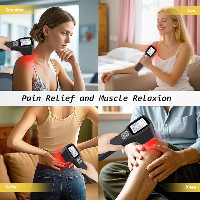 HIAiL Red Light Therapy Device for Body10x650nm 5x808nm 5x905nm 5x980nm Near Infrared Light Therapy for Pain Upgraded Cold Therapy Machine for Knee Back Muscle Relax Pain Relief
