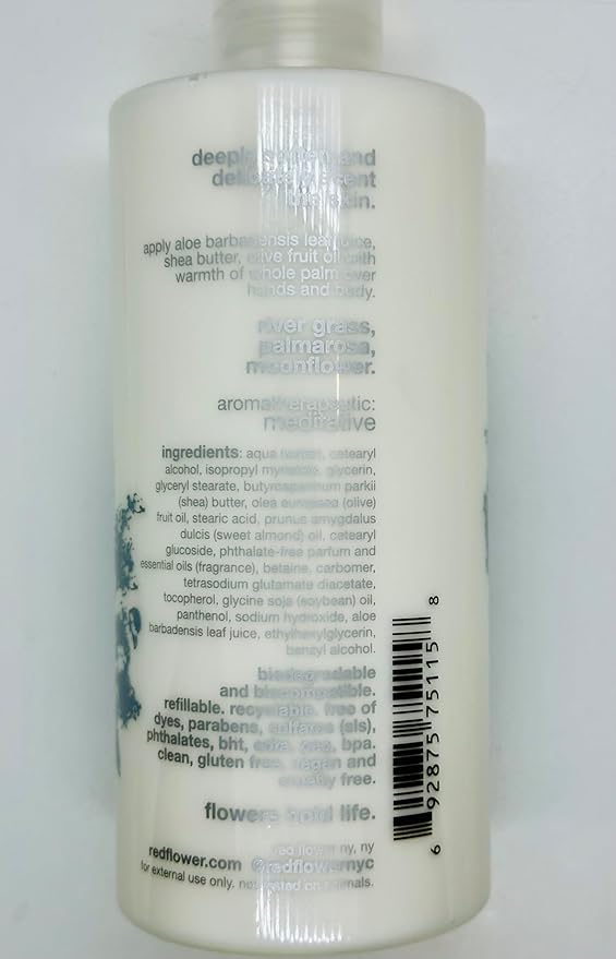 Red Flower Moonflower Body Care Duo: Purifying Body Wash &amp Softening Lotion for Hydrated Smooth and Nourished Skin