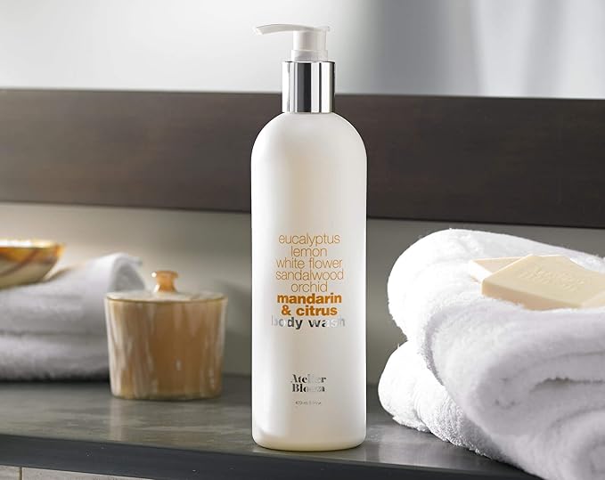 Atelier Bloem Mandarin &amp Citrus Purifying Body Wash - Kimpton Hotel Collection - Bath &amp Body - Eucalyptus Lemon Sandalwood Orchid Mandarin &amp Citrus - 16 oz. (Set of 2)
