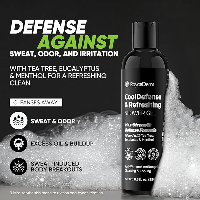 Roycederm Body Wash for Men and Eczema Relief Cream for Face &amp Body