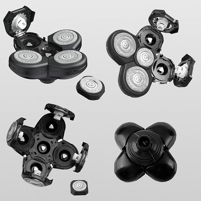 Head Shaver Replacement Heads Shaver Replacement Blades Refills Compatible with Freebird Shaver (4)