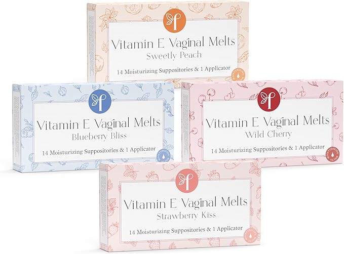 Femallay Moisturizing Vaginal Suppositories | Variety Pack | Melts Rich in Vitamin E | Hyaluronic Acid Alternative | Helps Vaginal Dryness &amp Odor | Restores Vagina During Menopause [for Women]