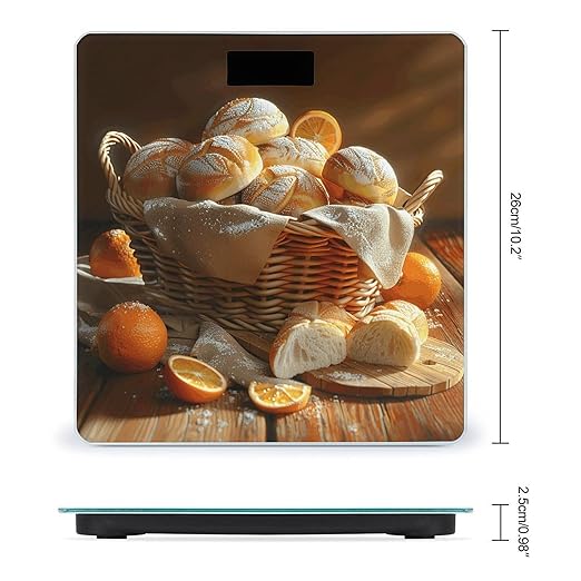 Basket of Bread Scale for Body Weight Accurate Digital Bathroom Scale Toughened Glass High Precision Scales Smart Weight Scales with Large LCD Backlight Display Weighing Machine