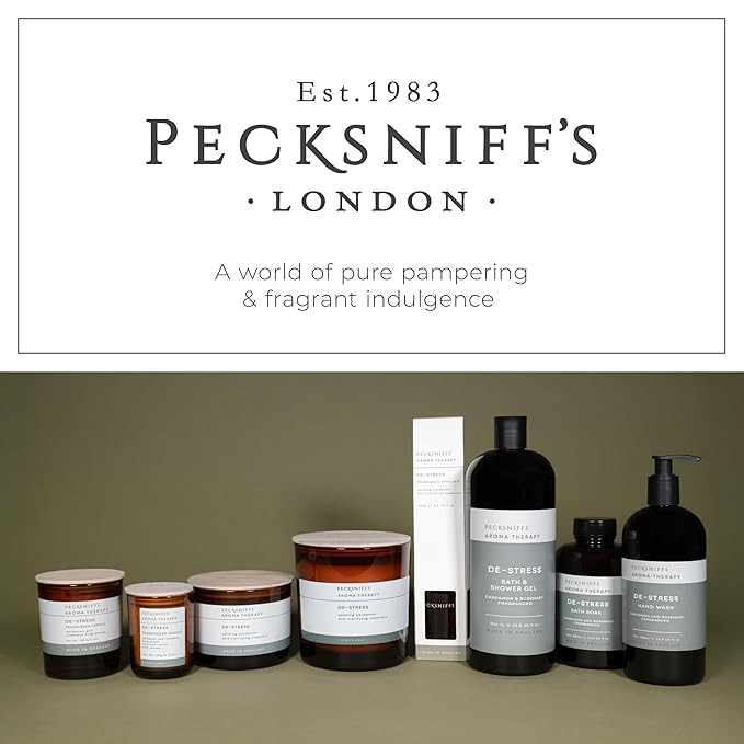 Pecksniff's Aroma:Therapy De-Stress Shower Gel – Luxurious Moisturizing Bath &amp Body Cleanser 1000 ml/33.8 fl oz Bottle