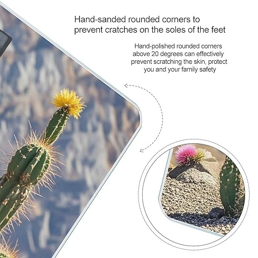 Llama Cactus Scale for Body Weight Highly Accurate Digital Bathroom Body Scale Digital Bathroom Scales for People Anti-Slip Large LCD Display Smart Scales