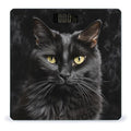A Black Cat on A Black Background Weight Scale Large Bathroom Scales Digital Weight with Bright LED Display Non Slip Automatic Weighing Scale Fashion Weighing Machine for Body