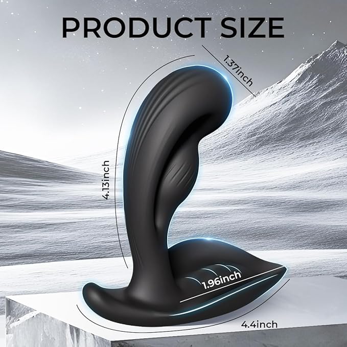 Remote Control Silicone Massagers Kit with Water Resistant Play in Anywhere You Like (Black) for Man Rechargeable Body Prostrate Massager with 12 Modes for Men Relax Massaging PW1O11q (Large)